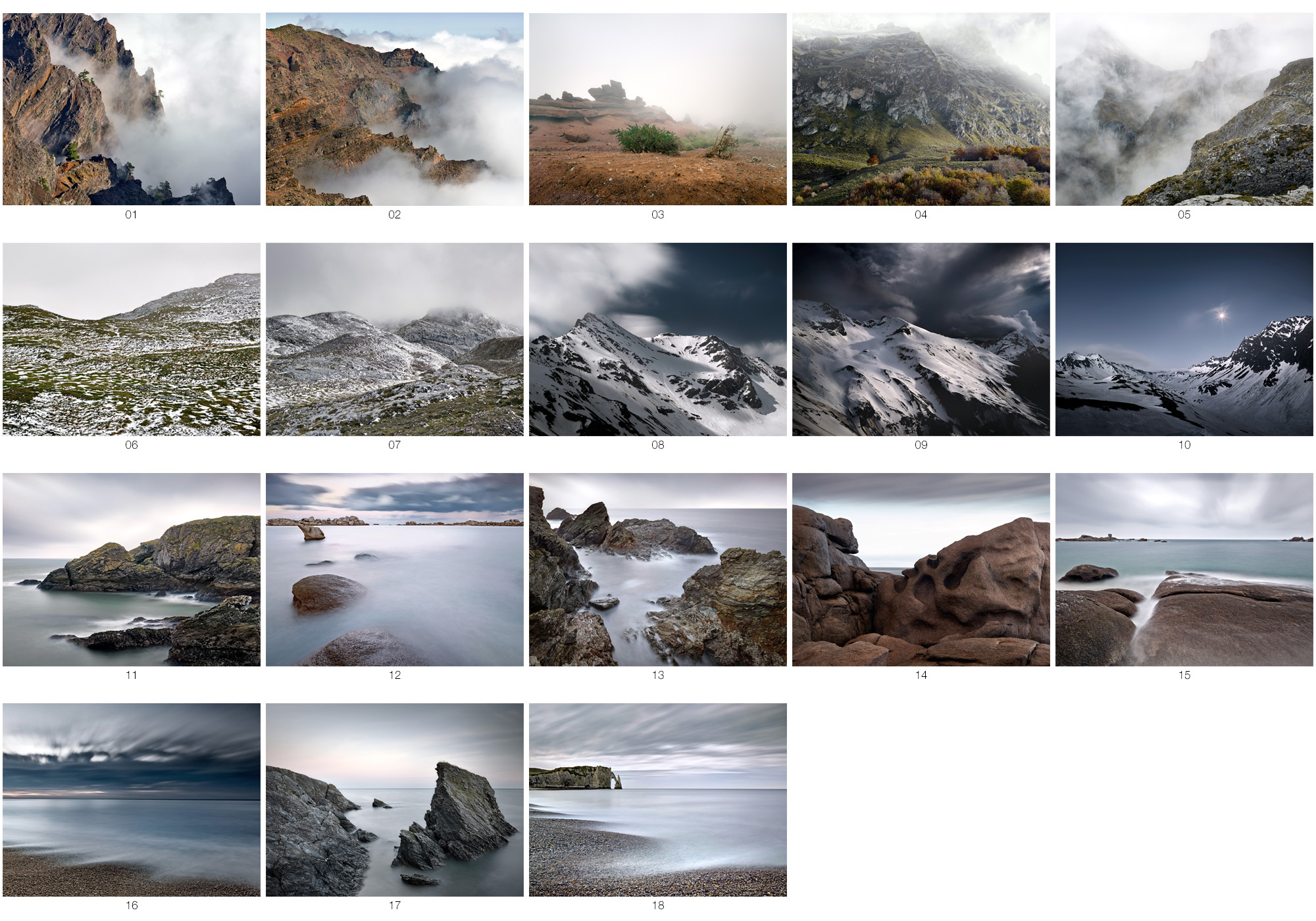In seinem Langzeitprojekt Die Stille Landschaft präsentiert Herbert Böttcher Fotografien von europäischen Hochgebirgen und Küsten.