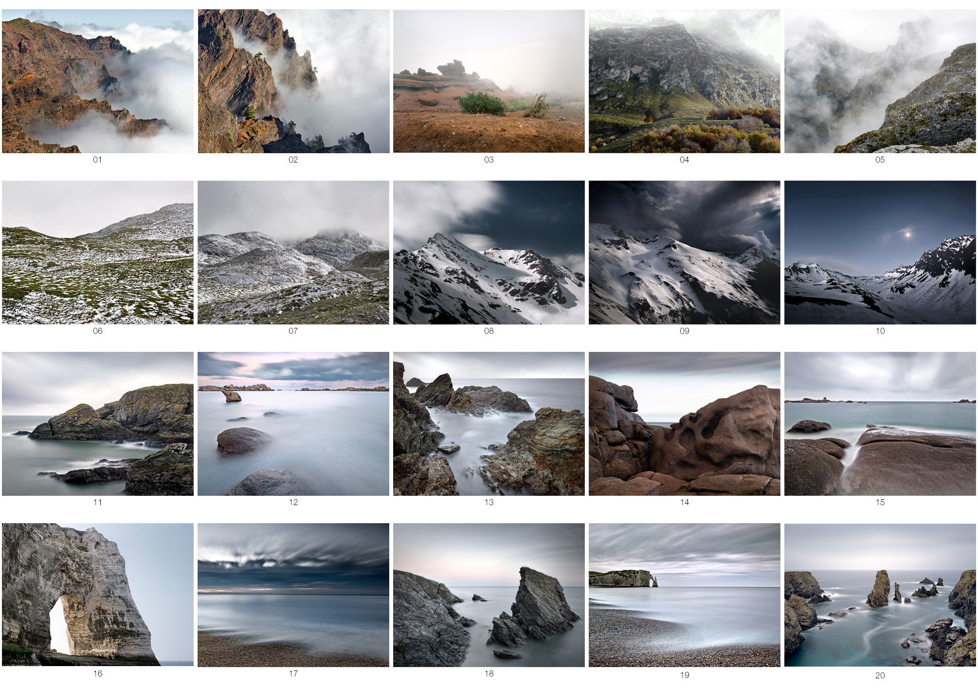 In seinem Langzeitprojekt Die Stille Landschaft präsentiert der Fotograf Herbert Böttcher künstlerische Landschaftsfotografien. Hier sehen Sie eine Bildübersicht von 20 Fotografien des Projekts.